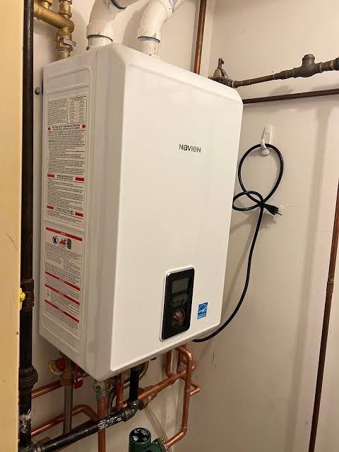 Navien tankless water heater installation done by us