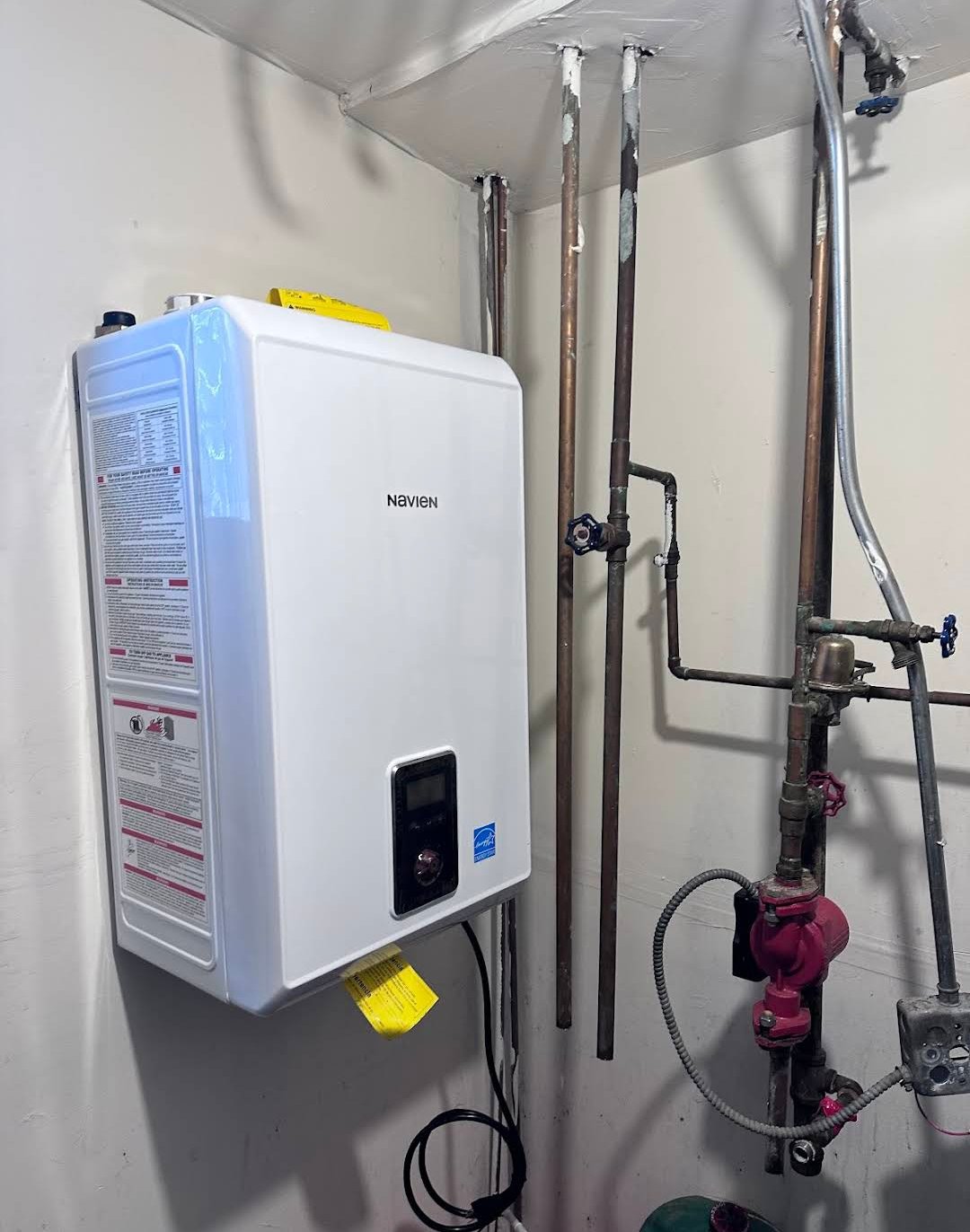 Tankless water heater installation